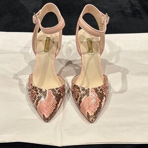 Louise et Cie Kota Ankle Strap Pump - Pink Snakeskin